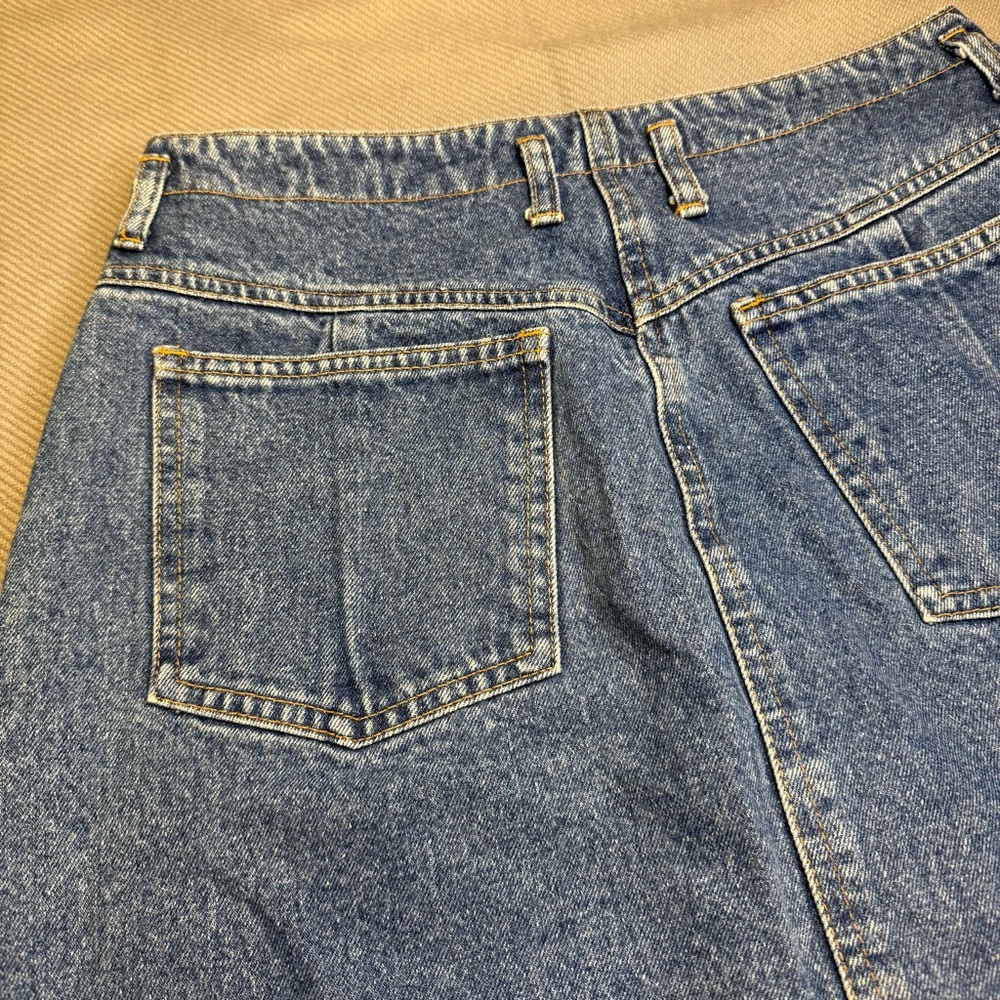 GAP Denim Skirt VINTAGE 80/90s 100% Cotton, USA made Button Back Detail Women's - Picture 16 of 16